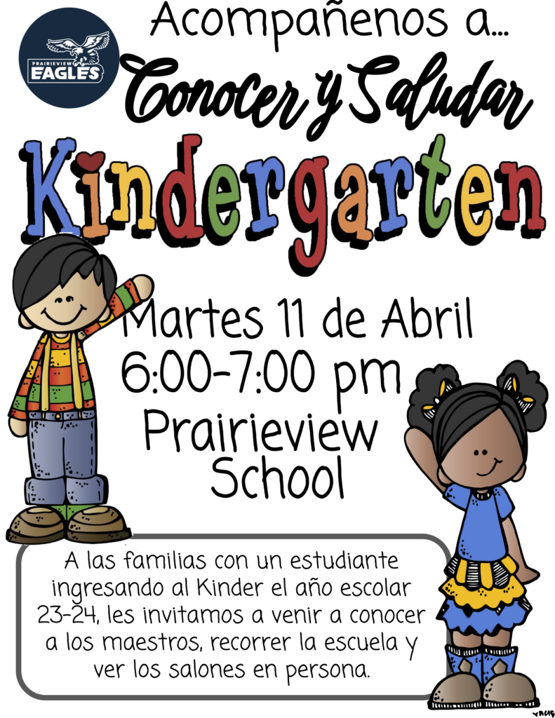 Spanish Language Kindergarten Meet and Greet Flyer